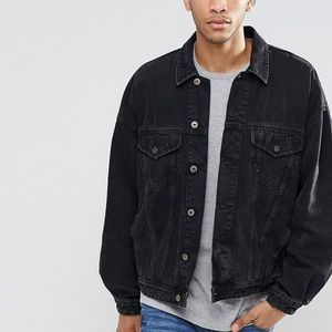 Black Jean Jacket size Large